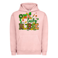 Pigment Salmon St. Patricks Day one lucky nurse Urban Hoodie - HowdyJamesFarm