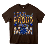 Chocolate Brown loud and proud cheer mom Heavy Core Tee - texasbilliewilder