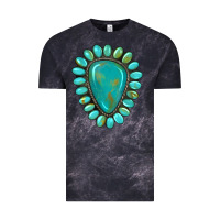 Cloud Black western gemstone turquoise Vintage Tee - Artiststas