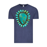 Vintage Denim western gemstone turquoise Vintage Tee - Artiststas
