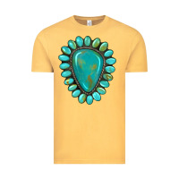 Vintage Mustard western gemstone turquoise Vintage Tee - Artiststas