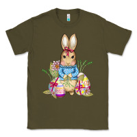Army Green easter bunny and eggs Classic Tee - AdoDesignShop