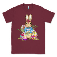 Burgundy easter bunny and eggs Classic Tee - AdoDesignShop