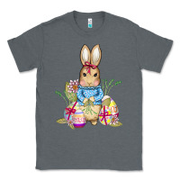 Charcoal Heather easter bunny and eggs Classic Tee - AdoDesignShop