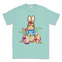 Seafoam easter bunny and eggs Classic Tee - AdoDesignShop