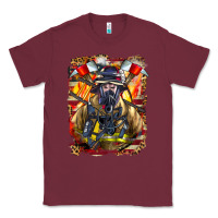 Burgundy firefighter axe and ladder Classic Tee - LillyAllenDesigns