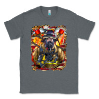 Charcoal Heather firefighter axe and ladder Classic Tee - LillyAllenDesigns