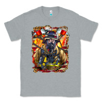 Heather Grey firefighter axe and ladder Classic Tee - LillyAllenDesigns
