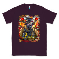 Plum firefighter axe and ladder Classic Tee - LillyAllenDesigns