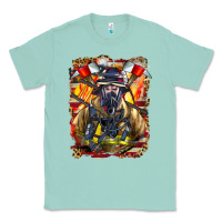 Seafoam firefighter axe and ladder Classic Tee - LillyAllenDesigns