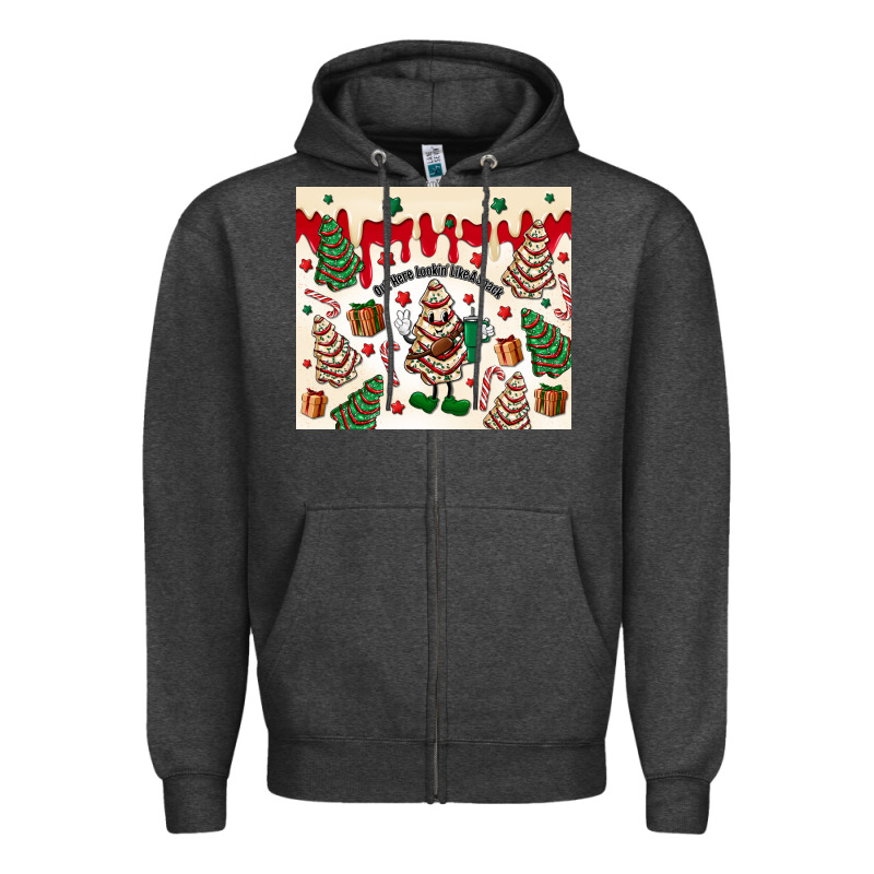 Boojee Christmas Cake Zipper Hoodie by MaliasSmallBusiness | Teevron