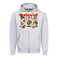 Heather Grey Boojee Christmas cake Zipper Hoodie - MaliasSmallBusiness
