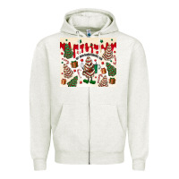 Oatmeal Heather Boojee Christmas cake Zipper Hoodie - MaliasSmallBusiness