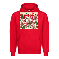 Red Boojee Christmas cake Zipper Hoodie - MaliasSmallBusiness