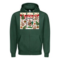 Sports Green Boojee Christmas cake Zipper Hoodie - MaliasSmallBusiness