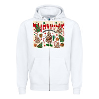 White Boojee Christmas cake Zipper Hoodie - MaliasSmallBusiness