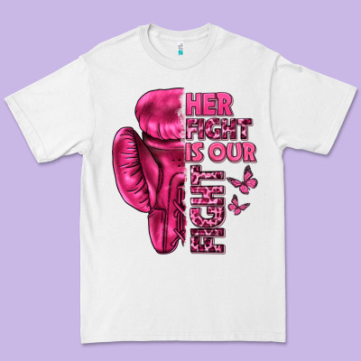 Her Fight Is Our Fight Cancer Premium Tee Designed By Texasbilliewilder