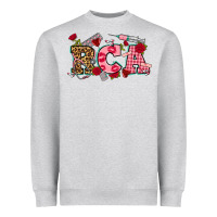 Heather Grey valentines day rca Heavyweight Sweatshirt - NancyCooperArtShop