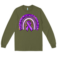 Army Green awerenes ribbon  rainbow Long Sleeve Tee - MaliasSmallBusiness