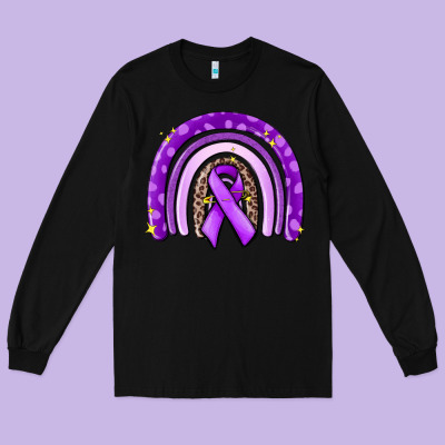 Awerenes Ribbon  Rainbow Long Sleeve Tee Designed By Maliassmallbusiness