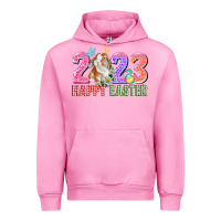 Fuchsia Pink 2023 Happy Easter Urban Hoodie - CowGirlArtShop