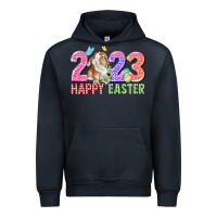 Navy 2023 Happy Easter Urban Hoodie - CowGirlArtShop