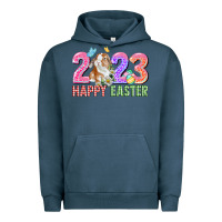 Pigment Midnight Navy 2023 Happy Easter Urban Hoodie - CowGirlArtShop