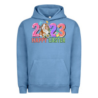 Pigment Pebble Blue 2023 Happy Easter Urban Hoodie - CowGirlArtShop