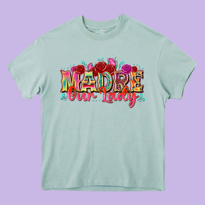 Madre Our Lady Heavy Core Tee Designed By Texasbilliewilder