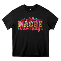 Black madre our lady Heavy Core Tee - texasbilliewilder