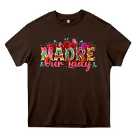 Chocolate Brown madre our lady Heavy Core Tee - texasbilliewilder
