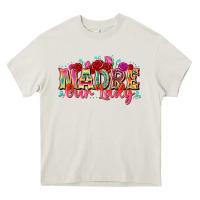 Cream madre our lady Heavy Core Tee - texasbilliewilder