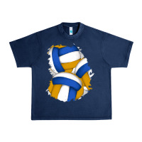 Navy volleyball patch Urban Heavy Tee - AdoDesignShop