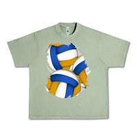 Oil Green volleyball patch Urban Heavy Tee - AdoDesignShop