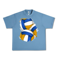Pebble Blue volleyball patch Urban Heavy Tee - AdoDesignShop