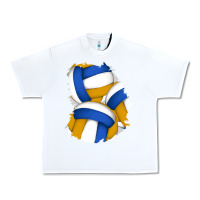 White volleyball patch Urban Heavy Tee - AdoDesignShop