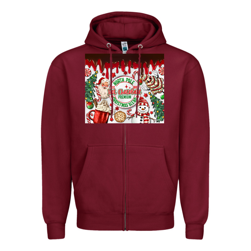 Christmas Hot Chocolate Zipper Hoodie by MaliasSmallBusiness | Teevron