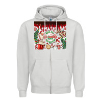 Dove Grey christmas hot chocolate Zipper Hoodie - MaliasSmallBusiness