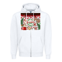 White christmas hot chocolate Zipper Hoodie - MaliasSmallBusiness