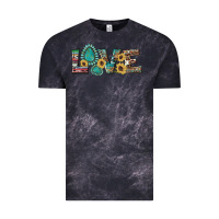 Cloud Black western gemstone sunflowers serape leopard turquoise love Vintage Tee - Artiststas
