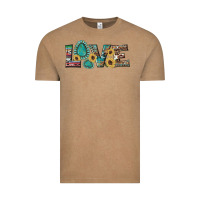 Vintage Coffee western gemstone sunflowers serape leopard turquoise love Vintage Tee - Artiststas