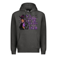 Charcoal Heather In a World Full of Princesses Be a Witch Premium Hoodie - texasbilliewilder