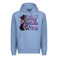 Colony Blue In a World Full of Princesses Be a Witch Premium Hoodie - texasbilliewilder