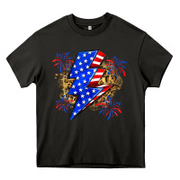 Asphalt American lightning bolt Heavy Core Tee - Zillion Design Studio