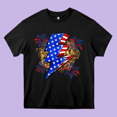 American Lightning Bolt Heavy Core Tee Designed By Zillion Design Studio