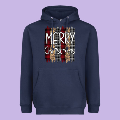 Merry Christmas Leopard Print Heavyweight Hoodie Designed By Bettercallsaul