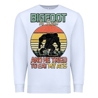 White Bigfoot is real and he tried to eat my ass Premium Sweatshirt - Bettercallsaul