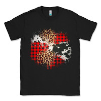 Black leopard cowhide Christmas plaid patches Classic Tee - Jasminsmagicworld