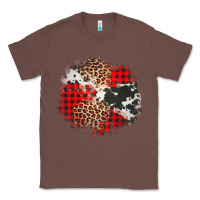 Chestnut leopard cowhide Christmas plaid patches Classic Tee - Jasminsmagicworld