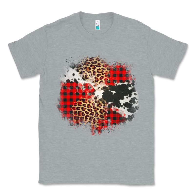 Leopard Cowhide Christmas Plaid Patches Classic Tee by Jasminsmagicworld | Teevron